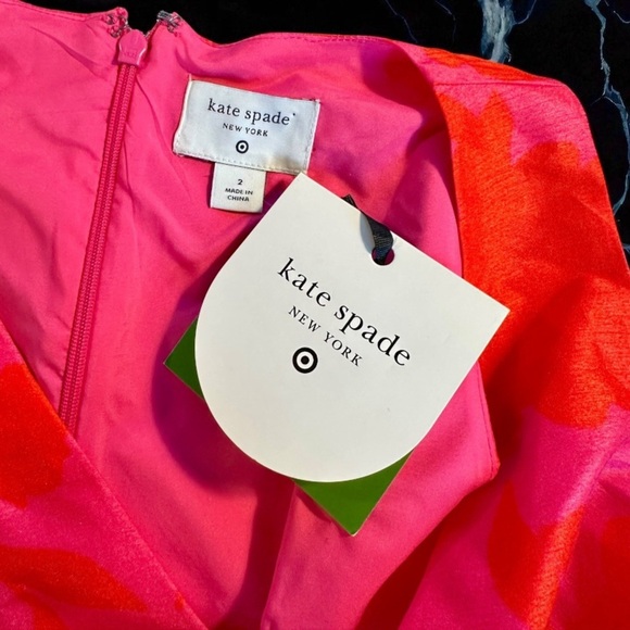 NWT Kate Spade for Target ‘Women’s Classic Rose Peplum Midi Dress’ in “Pink/Red” - Picture 6 of 16